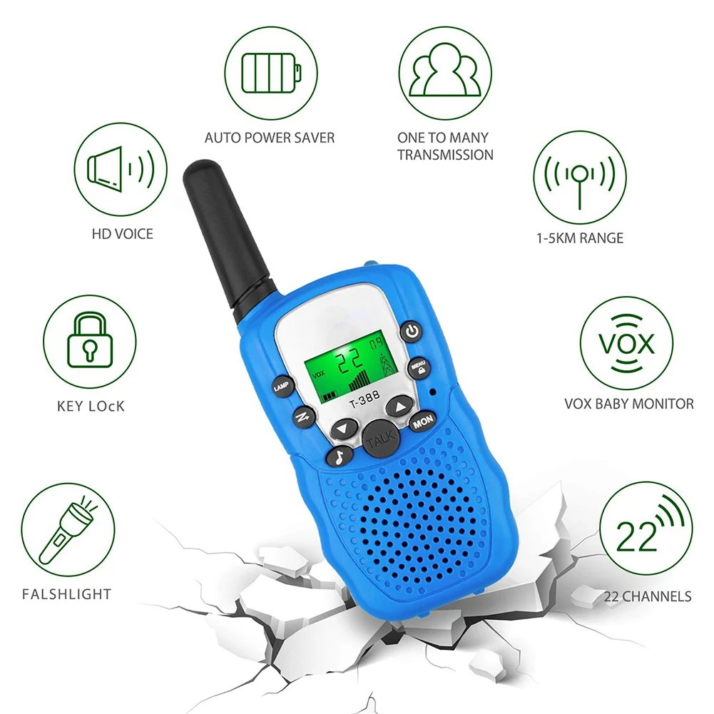 3 PCS Walkie Talkies for Kids, 3 KM Range Indoor Outdoor Activity Stem Toys, Birthday Gifts for Boys and Girls 3