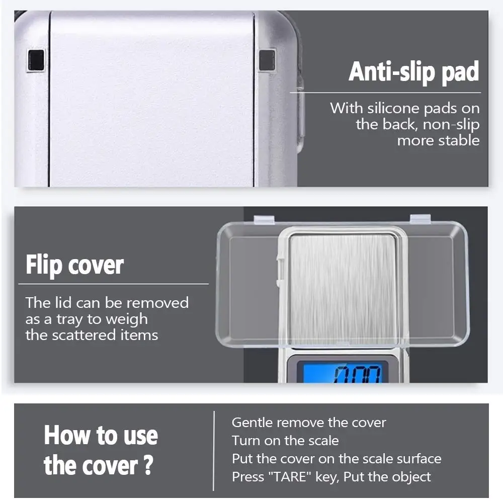 Mini Scale 500g/300g/200g/100g X 0.01g /0.1g Accuracy Electronic Digital Precision thumbnail 5