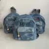 Personalized Customization Mini Vintage Denim Backpack Women's Forest Versatile Schoolbag High Beauty Women's Backpack 1