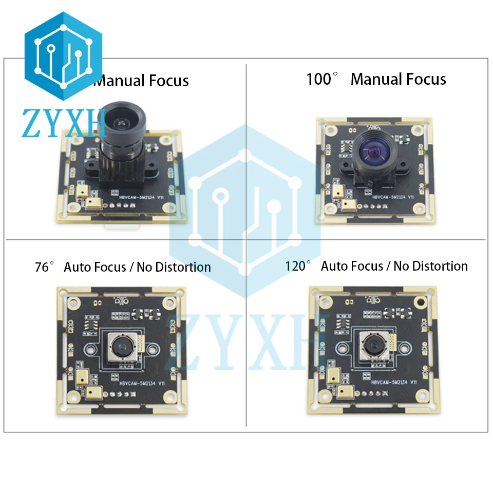 Módulo da câmera de ov5693 usb 5 milhões de pixels 74 °/76 °/100 °/120 ° visão foco automático/manual microfone embutido driver livre