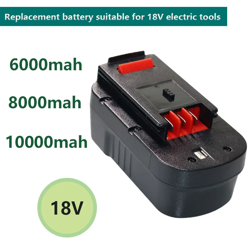 

NEW HPB18 18V Rechargeable Tools Battery For Black&Decker Hpb18 Fs180 A1718 A18NH BD18PSK EPC18 HP188F2B KC1800Sk Fs1800CS