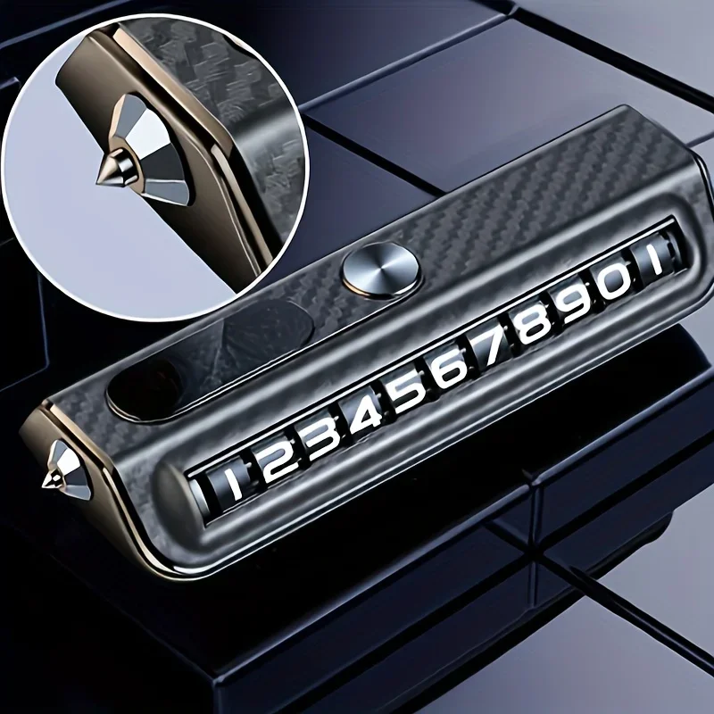 Metal Temporary Car Parking Number Plate with Window Breaking Hammer