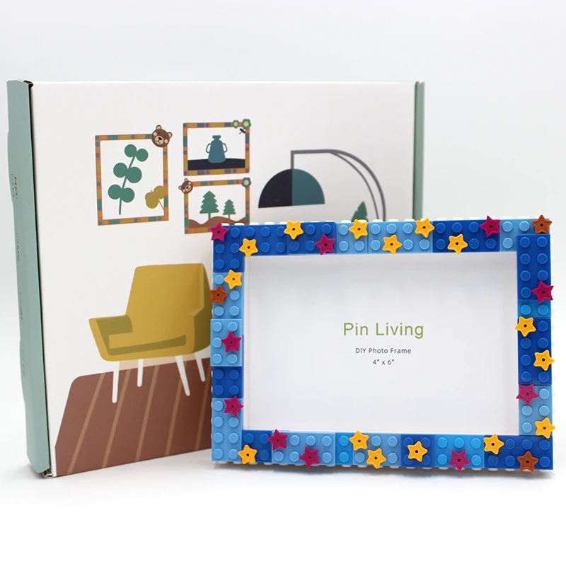 Decor Photo Frame 1PC DIY Star Sky Simple Color Block Picture Frame For Home Decoration Birthday Gift