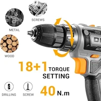 DEKO – perceuse sans fil 20V, outils électriques multifonctions ménagers, tournevis électrique Rechargeable à 2 vitesses, batterie au Lithium 3