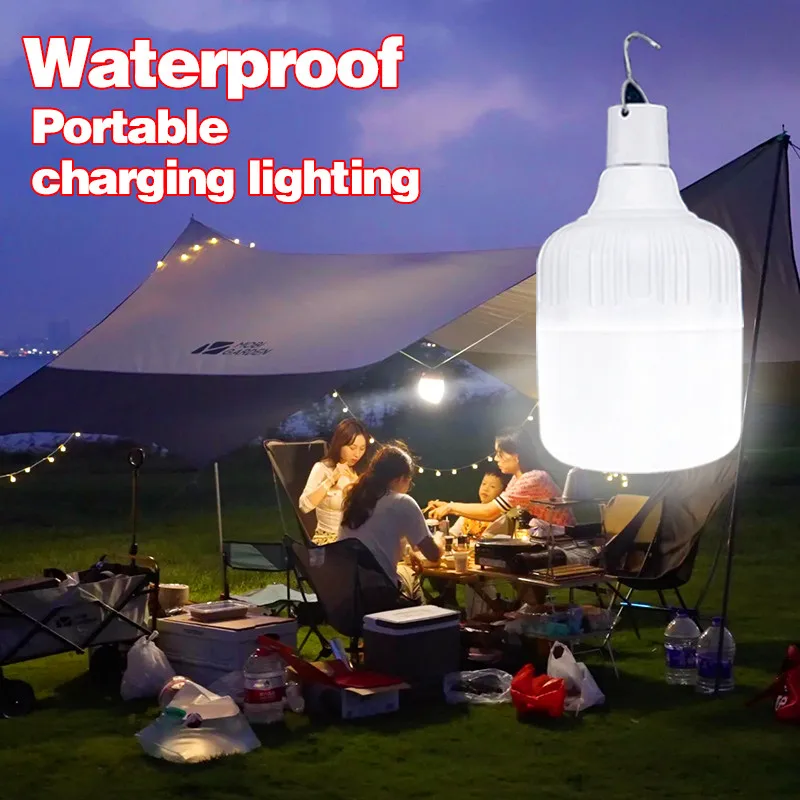 

Portable Tent Lamp Battery Lantern BBQ Camping Light Outdoor Bulb USB LED Emergency Lights for Patio Porch Garden.