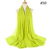 Musulman en mousseline de soie Hijab femmes bulle en mousseline de soie écharpe pour femmes dames voile musulman Islam couleur unie malaisie Musulman Wrap foulards