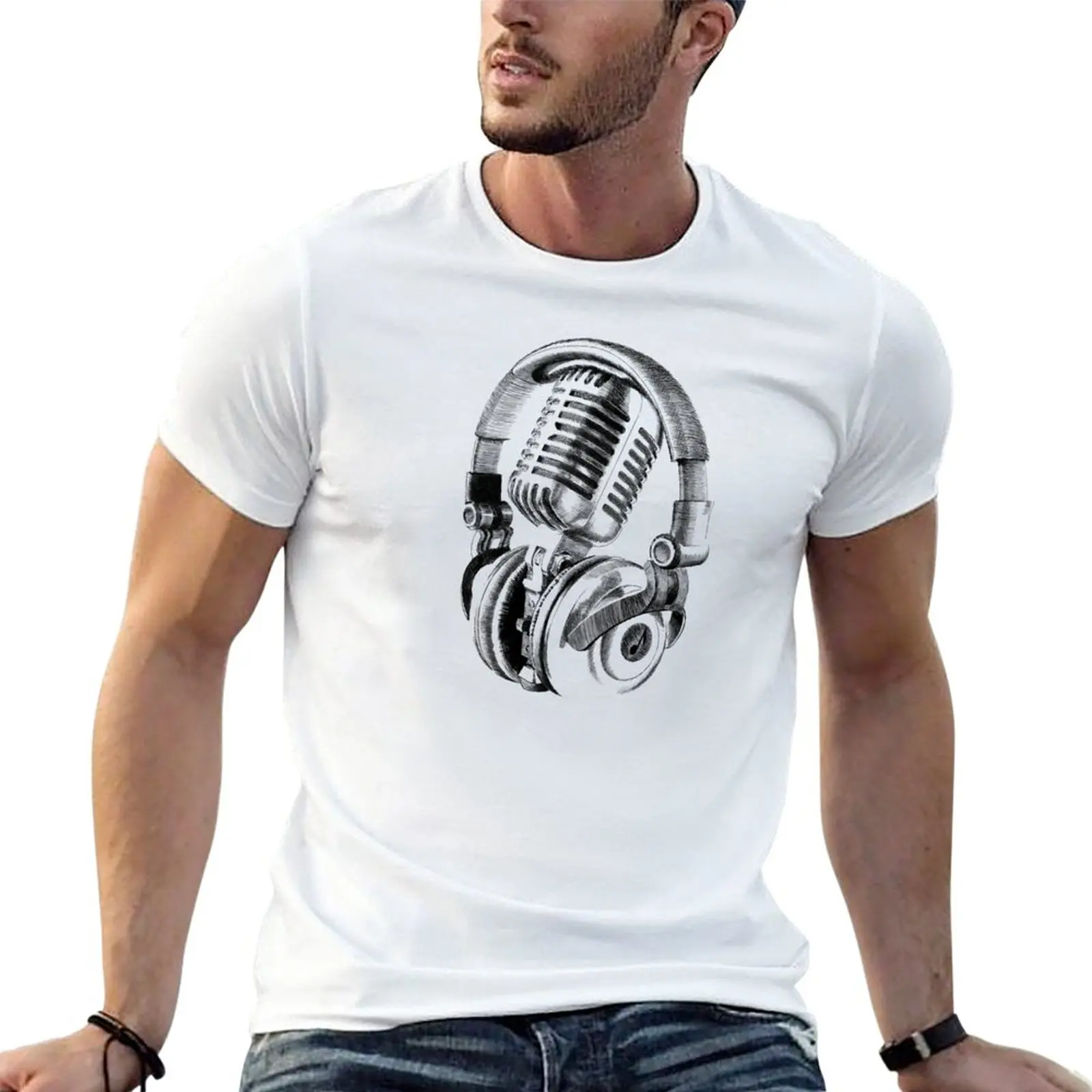 

New microphone T-Shirt aesthetic clothes quick-drying t-shirt men t shirts