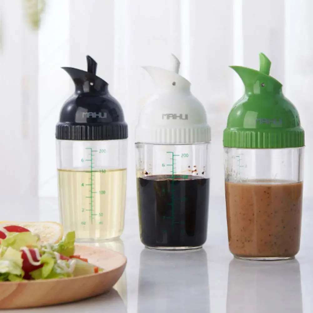 200ml Salad Dressing Shaker Cup Universal Manual Sauces Mixer Container Leakproof Bottle Salad Gadget Kitchen S2V7 salad dressing shaker
