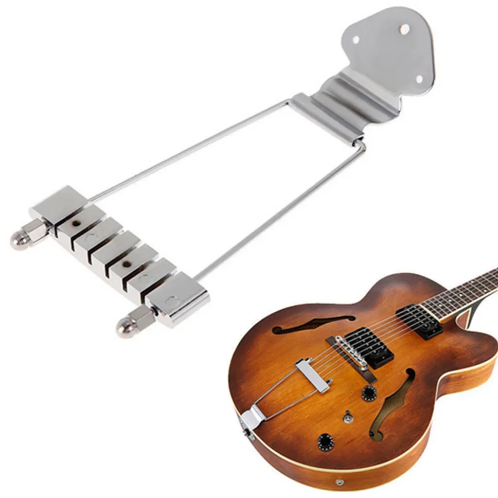 1pcs  Hollow Half Hollow 6 string Guitar tail piece bridge Guitar parts accessories