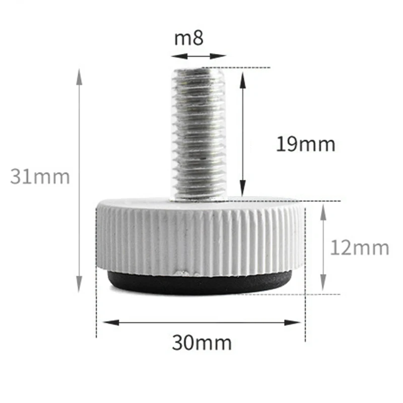 Universele Beweegbare Voeten Roestvrijstalen Oppervlak Meubilair Verstelbare Bout Stoel Voeten Niveau Vloerbeschermer Been Pad Base M8 M6 Sofa Kast Tafel Mute Demping Anti-Slip 8 Stuks (Color : 49xM8 Universele Beweegbare Voeten Roestvrijstalen Oppervlak Meubilair Verstelbare Bout Stoel Voeten Niveau Vloerbeschermer Been Pad Base M8 M6 Sofa Kast Tafel Mute Demping Anti-Slip 8 Stuks (Color : 49xM8