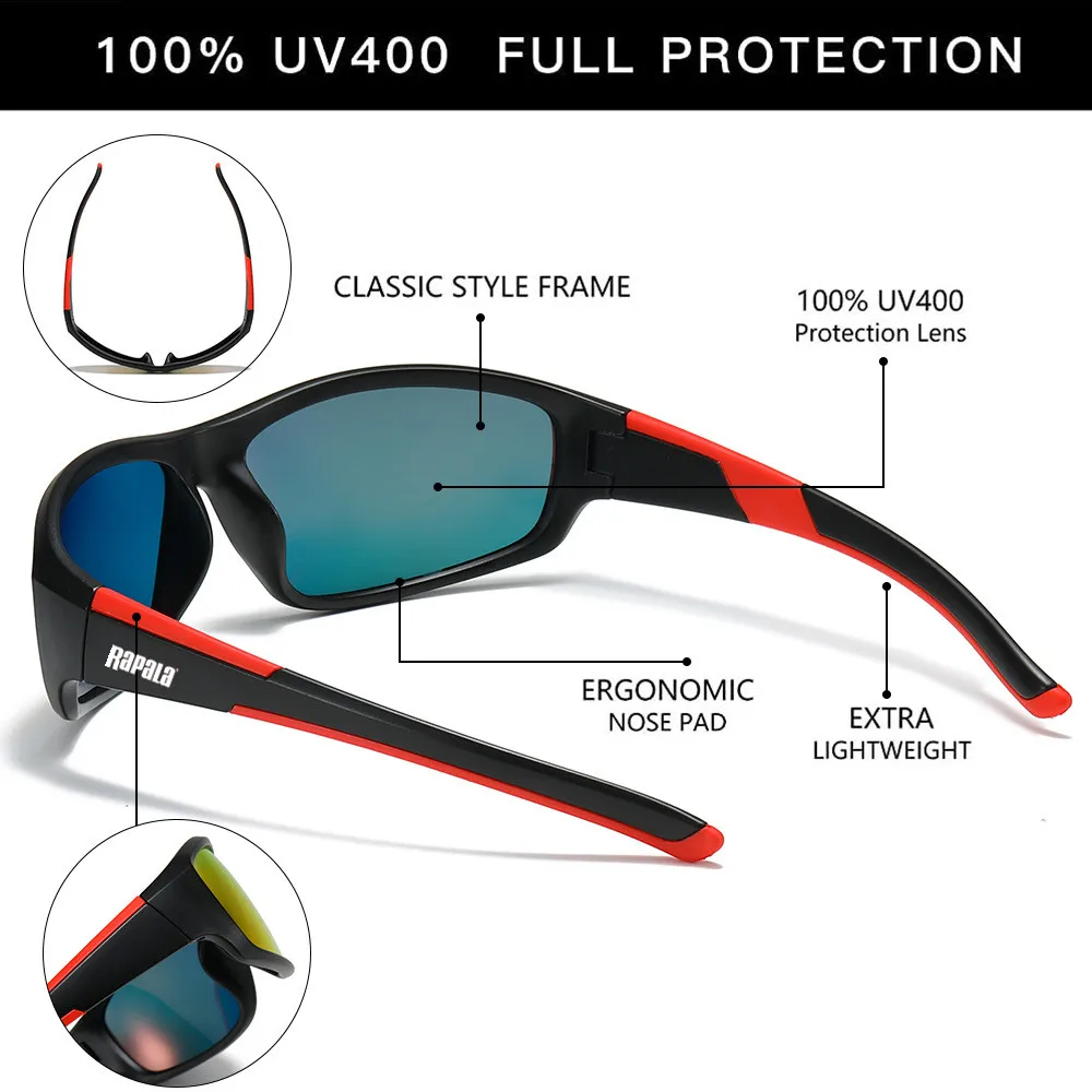 Polarized sunglasses fishing sunglasses Rapala HD Polarized Sunglasses Men and Women Outdoor Sports Fishing Sunglasses UV400 Protective Glasses