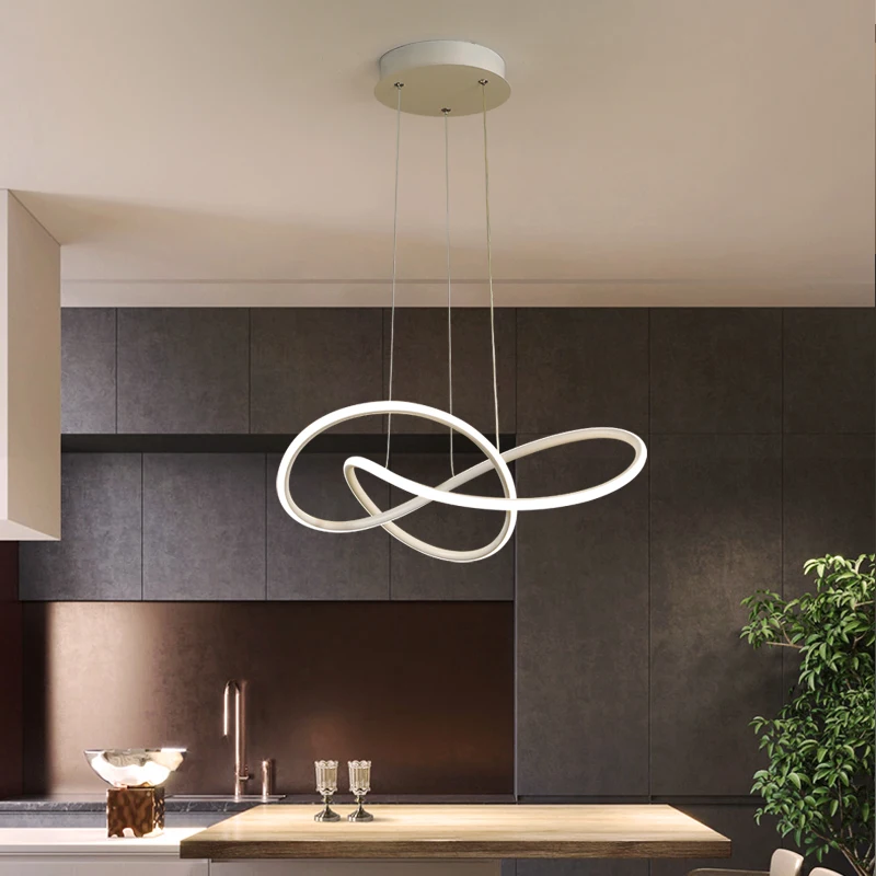 

Modern Led Pendant Chandelier For Dining Living Room Study Bedroom Bar Shop Pendant light Home With remote control Hanging light