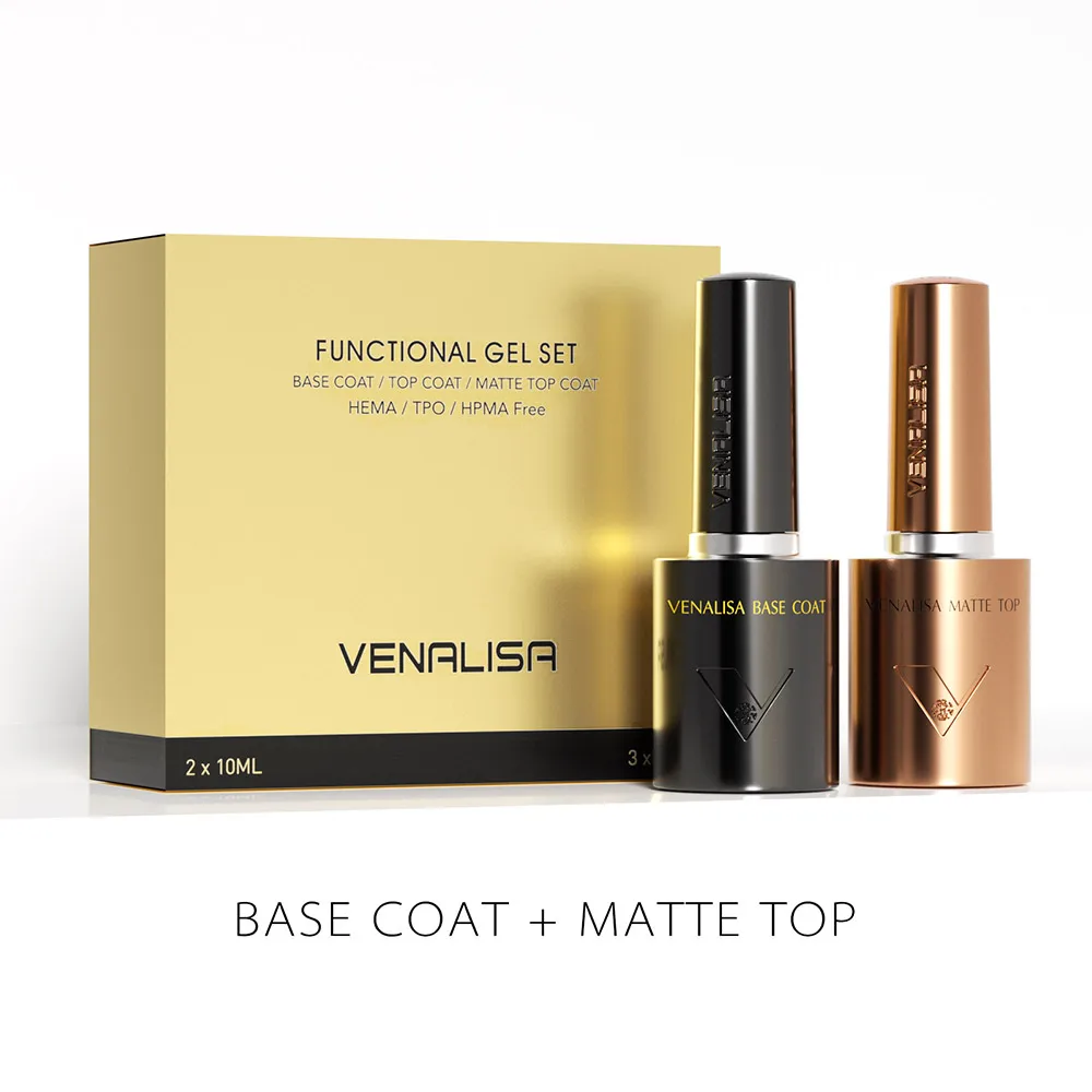 Premium Venalisa Nail Gel Polish Kit - Ultra Glossy, Long-Lasting & Matte Finish