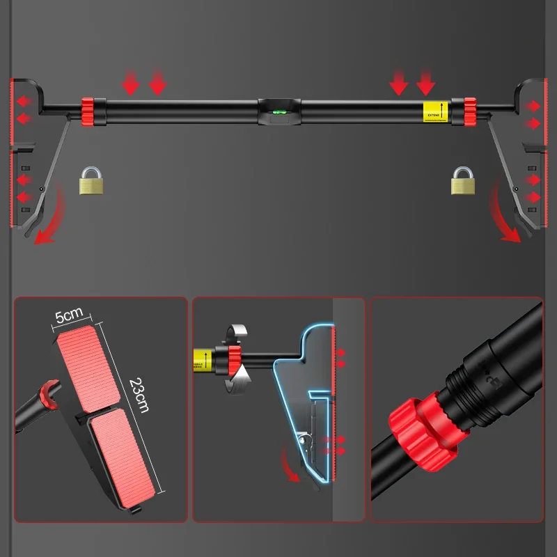 Steel Pull Up Bar with Foam Grip Adjustable To Fit Almost Any Door Frame for Home Use Horizontal Bars