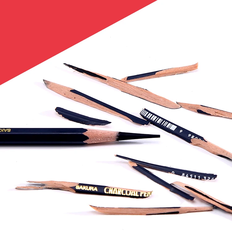 12pcs Japan SAKURA Sketch Charcoal Pencil Soft Medium Hard Art Supplies