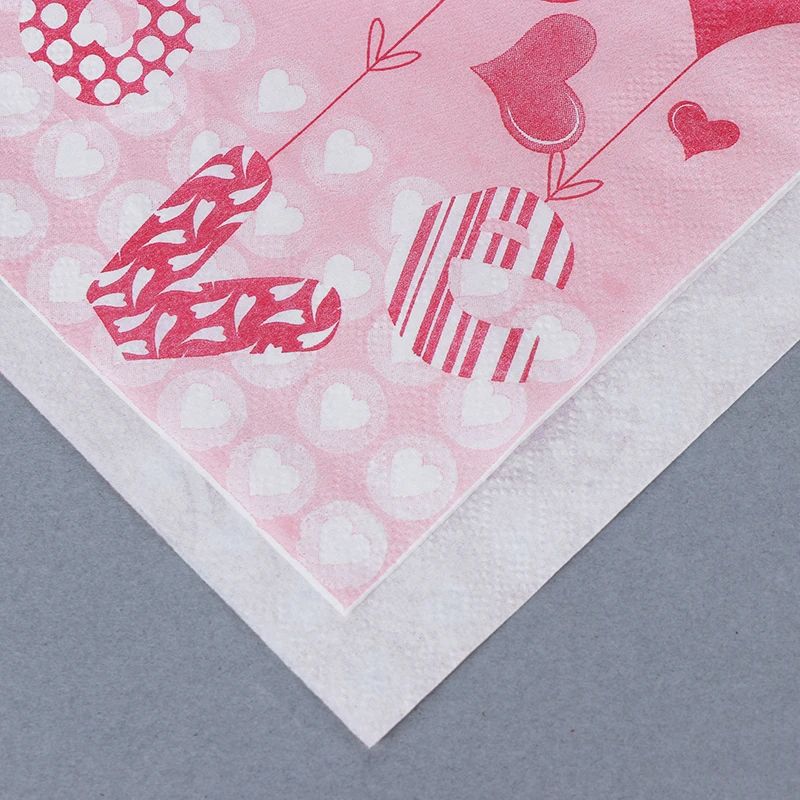 Checkered Heart Paper Napkins