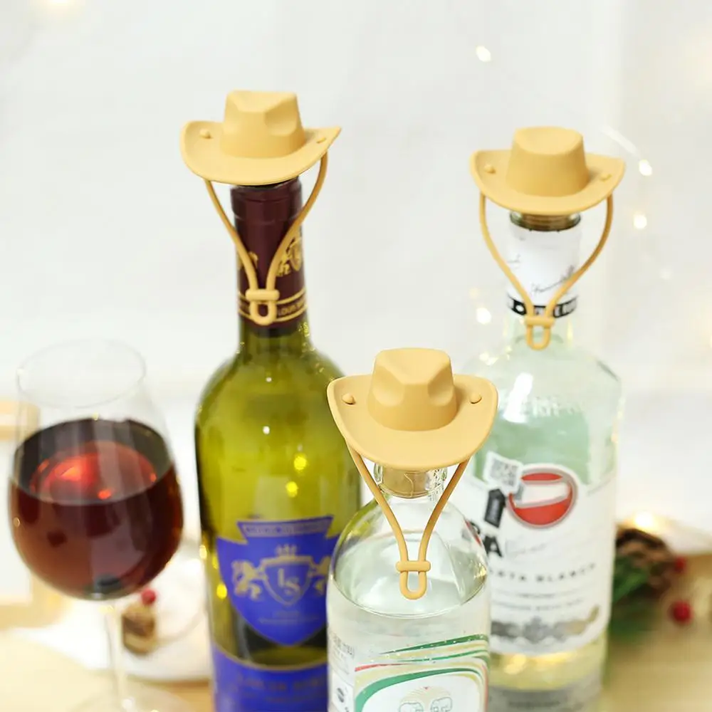 Description Picture 2 of itemSilicone Cowboy Hat Wine Cork Champagne Beer Bottle Stopper Beverage Leak-Proof Sealer Caps Plug Kitchen Bar Accessories
