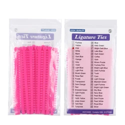 Vibrant Multi - Color Dental Orthodontic Elastic Ligature Ties - Bulk Pack of 1000 (Pink)