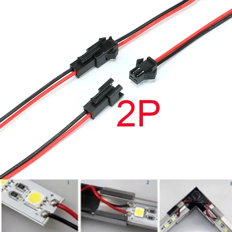 1-50 pairs 2/3/4 Pin SM JST Plug Male and Female Wire Connector for Led Strip RGB 5050 3528 WS2801 APA02 WS2815 WS2813 image 2