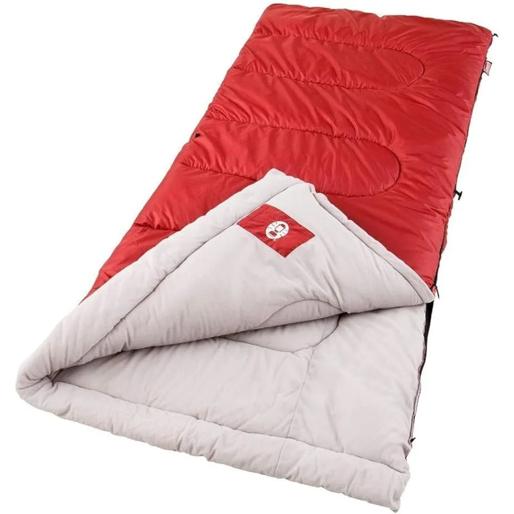 

Cool-Weather Sleeping Bag, 30°F Lightweight Camping Sleeping Bag for Adults, No-Snag Zipper with Stuff Sack Included