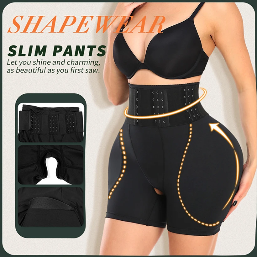 Women Postpartum Body Shaper Underwear High Waist Hip Padded Panty Thigh Slimmer Sexy Butt Lifter Fake Ass Panties