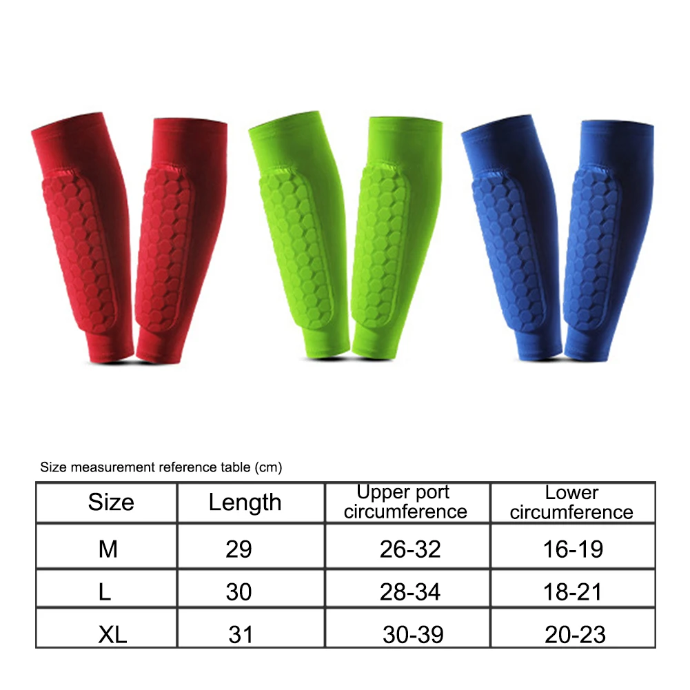 Leg Sleeves Shin Guards Shockproof Honeycomb Support Sock Shin Protector Soccer Gear Soccer Shields Sports Accessories