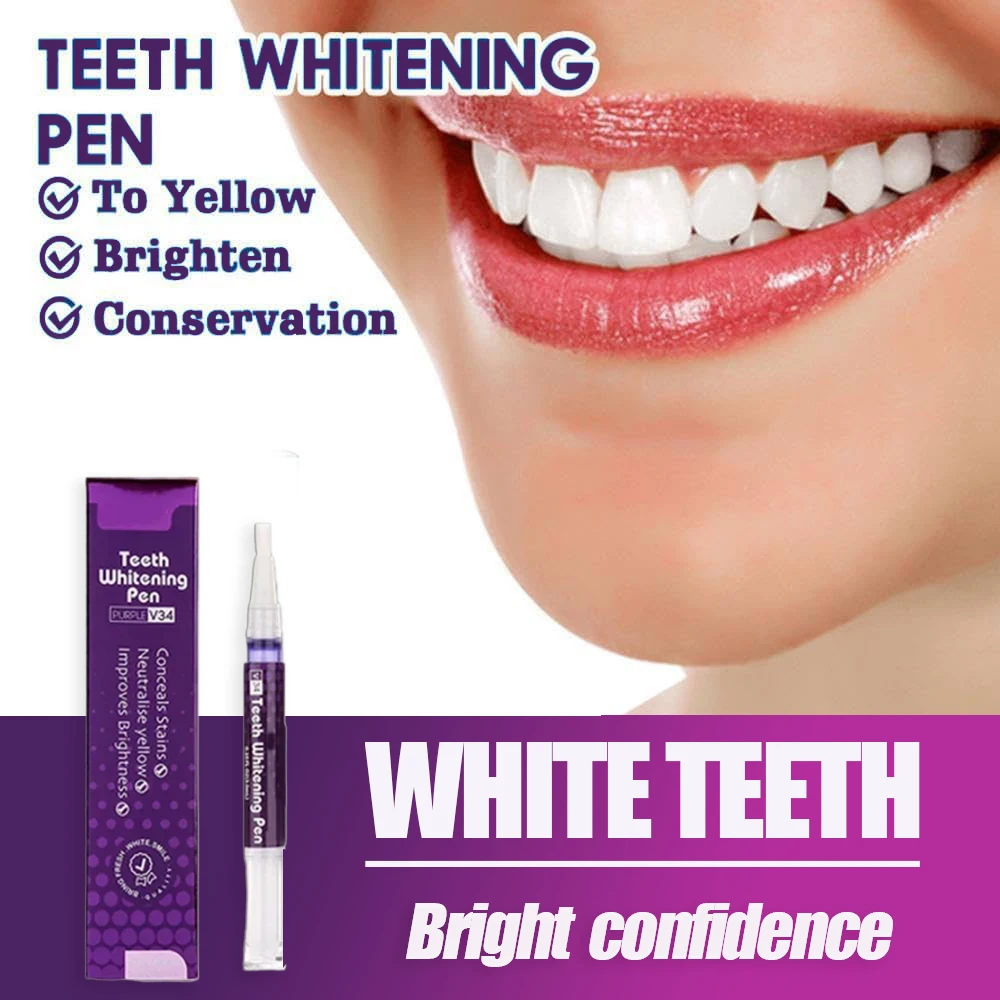 

Teeth Whitening Pen Teeth Brightening Essence V34 Dental Care Serum Remove Plaque Tooth Stain Eliminate Smoke Stain Tea Stain