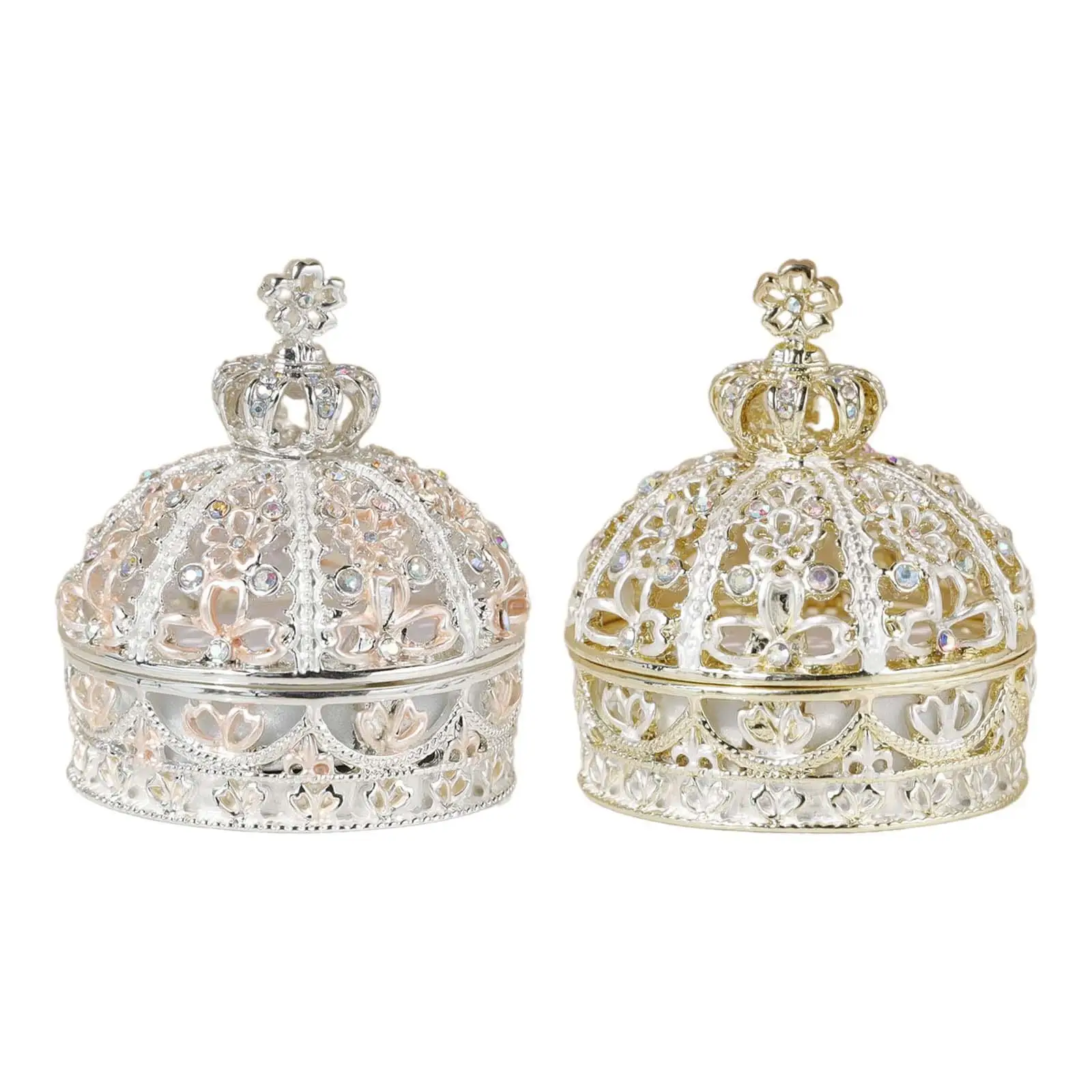 

Шкатулка для ювелирных украшений Crown, шкатулка для ювелирных изделий, для металлических сережек, церемоний, ожерелий