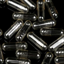 100Pcs Transparent Gelatin Capsules High Quality Medicinal Gelatin Seperated Joined Capsules Edible Standard Size Capsules New