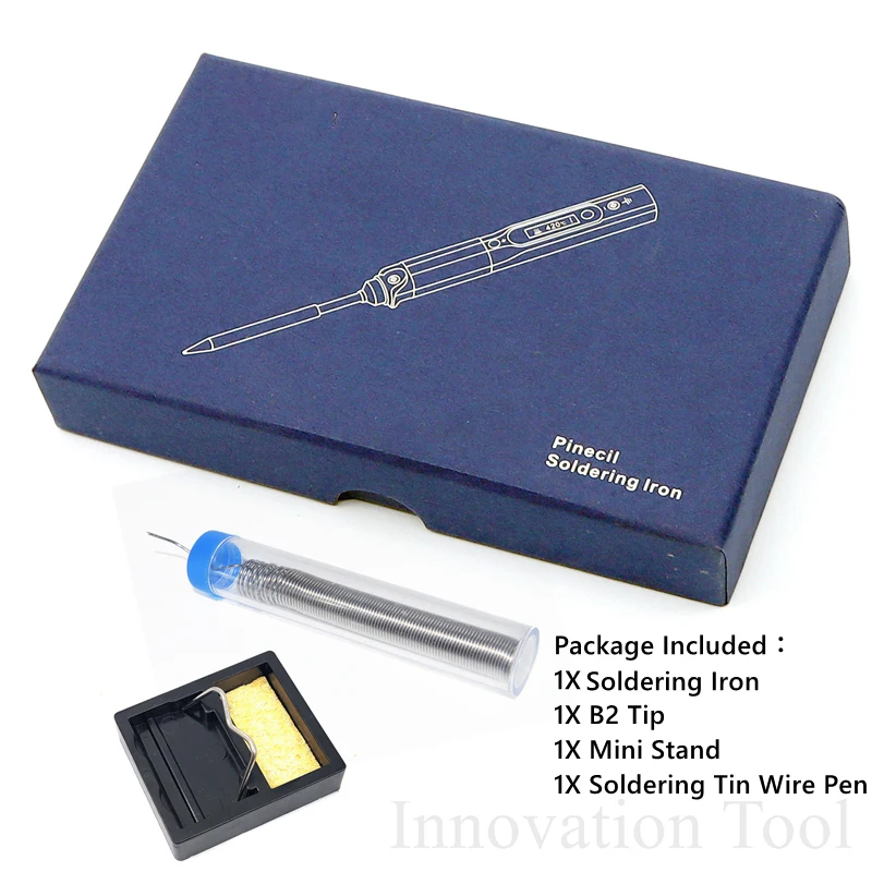 Smart Soldering Iron Adjustable Temperature Portable Digital Welding Station B2 Tip DC USB Type C Power Jack for Pine64 Pinecil hot air soldering Welding Equipment