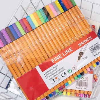 Set di pennarelli colorati Fineliner 6/12/18/24 colori Penne micron a base d'acqua per disegnare, dipingere, materiali artistici per ufficio scolastico manga