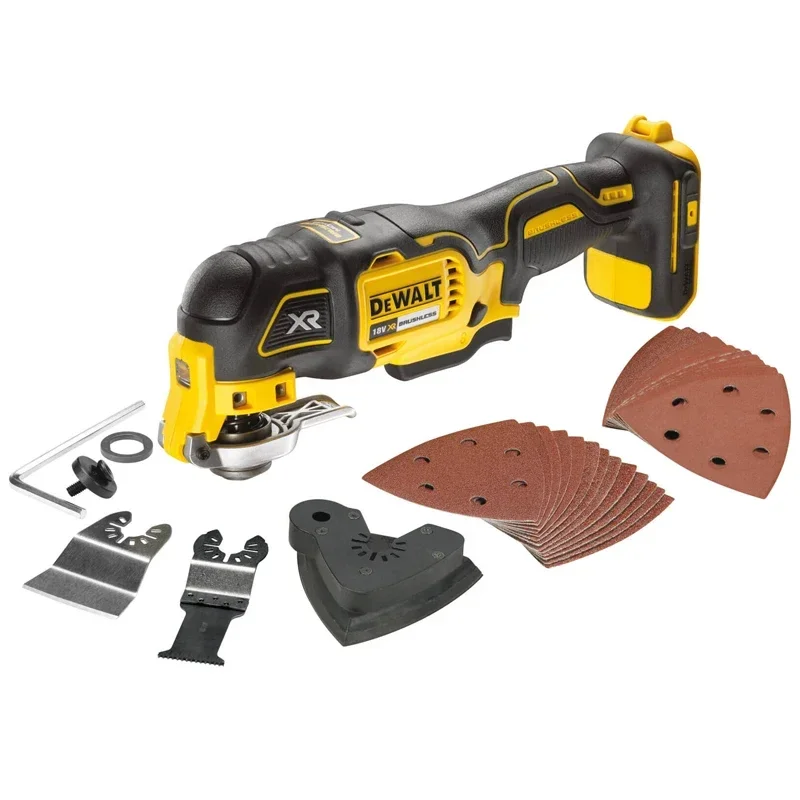DEWALT Oscillating Tool Kit Brushless Cordless Starlock Compatible Multifunction Oscillating Multi-Tools Trimmer Saw DCS355 6