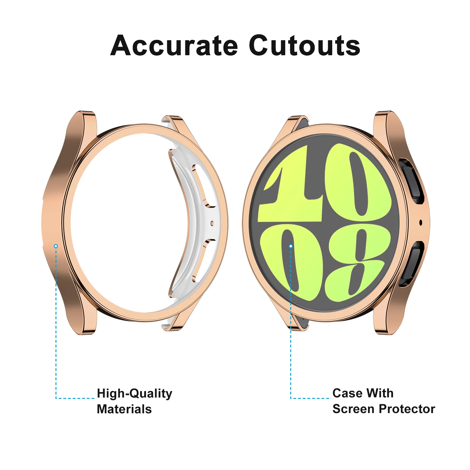 Premium Full Cover TPU Screen Protector Shell for Smartwatch - 40mm/44mm