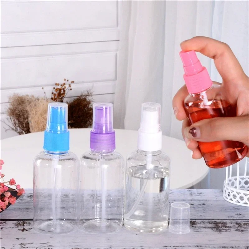 1PC Clear Empty Spray Bottle 30ml 50ml 100ml Plastic Refillable Lotion Cosmetic Container Atomizer Spray Bottle Travel Supplies spray bottle plastic spray bottle