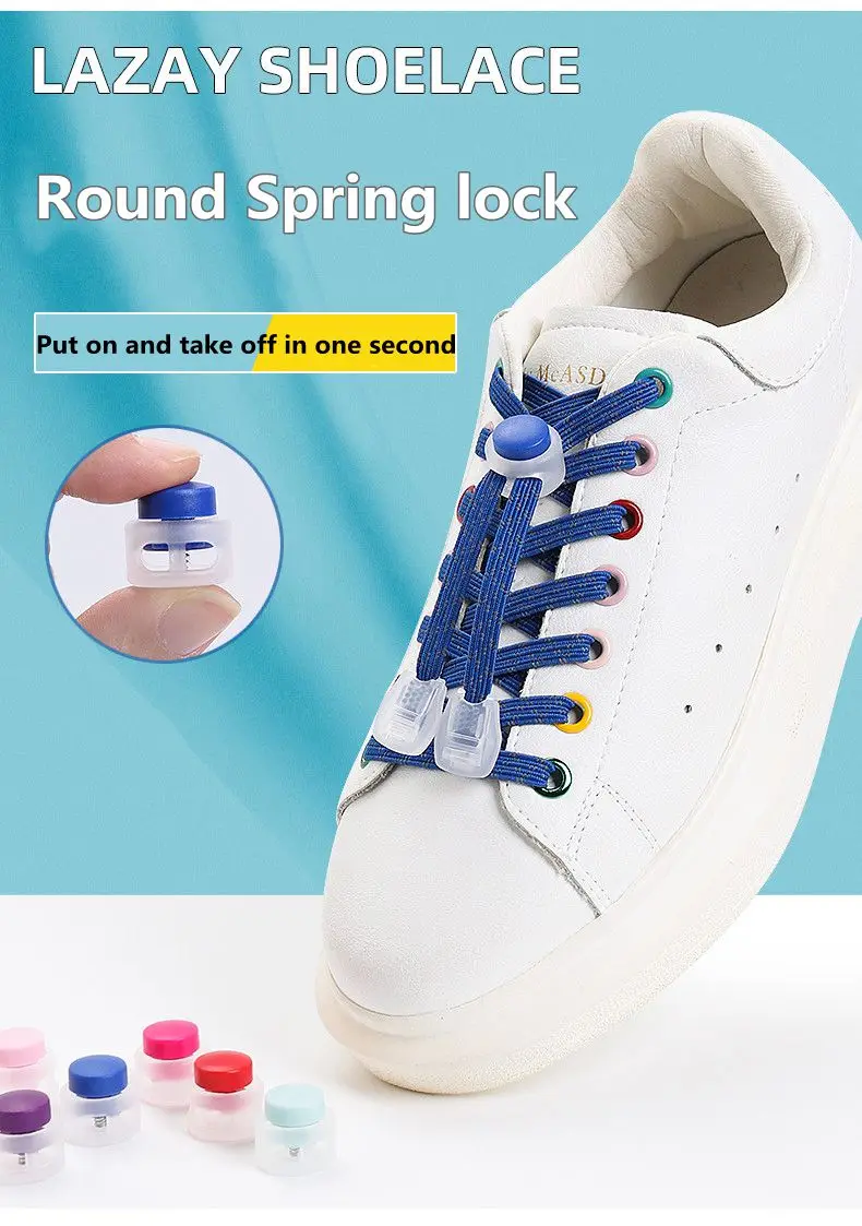 1 paar Reflektierende Elastische Schnürsenkel Turnschuhe Schnürsenkel für Turnschuhe Kinder Erwachsene Schnelle Ohne Krawatte Flache Gummibänder Luminous Schnürsenkel – Detail 1
