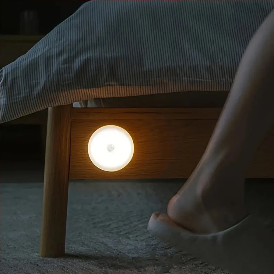 LED Smart Human Body Sensor Night Lamp Emergency Automatic Lighting USB Charging Wireless Magentic Suction Use Night Light led night lamp