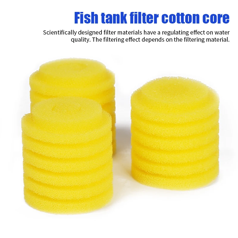 Yellow Aquarium Fish Tank Filter Built In Filter Element Filter Cotton Core Sponge Replacement Cotton Core Water Pump Filter – Detail 4