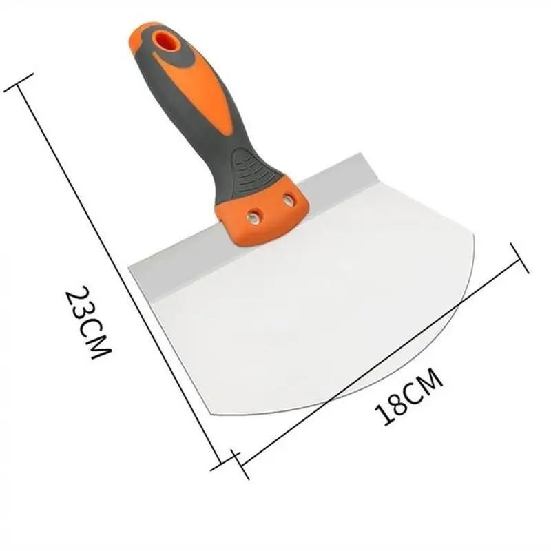 Stainless Steel Curved Scraper Paint Plaster Shovel Putty Knife Scraper Blade Paint Feeder Filling Spatula Scraping Putty Tools paint scraper tool putty knife set