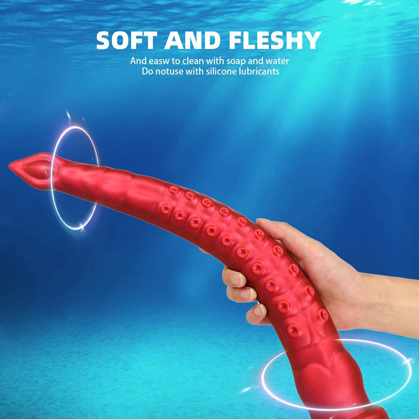 Octopus Tentacle Silicone Anal Dildo For Men And Women_voghion.com
