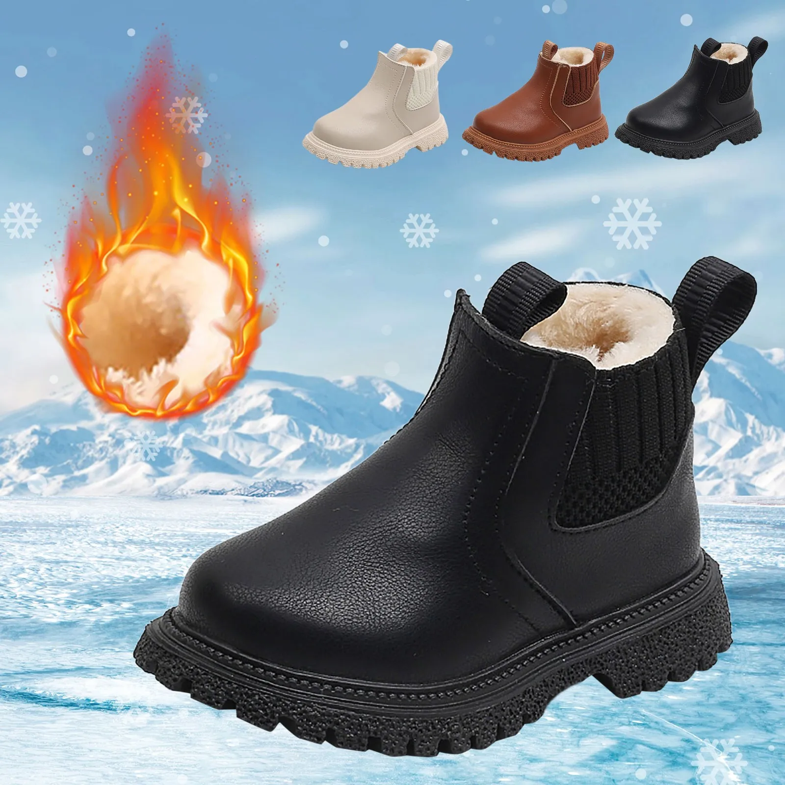 Children Boots Non Slip Breathable Nude Boots For Childrens Autumn Winter Baby Kids Short Boots Super Warm Soft Comfort Boys Girls Shoes