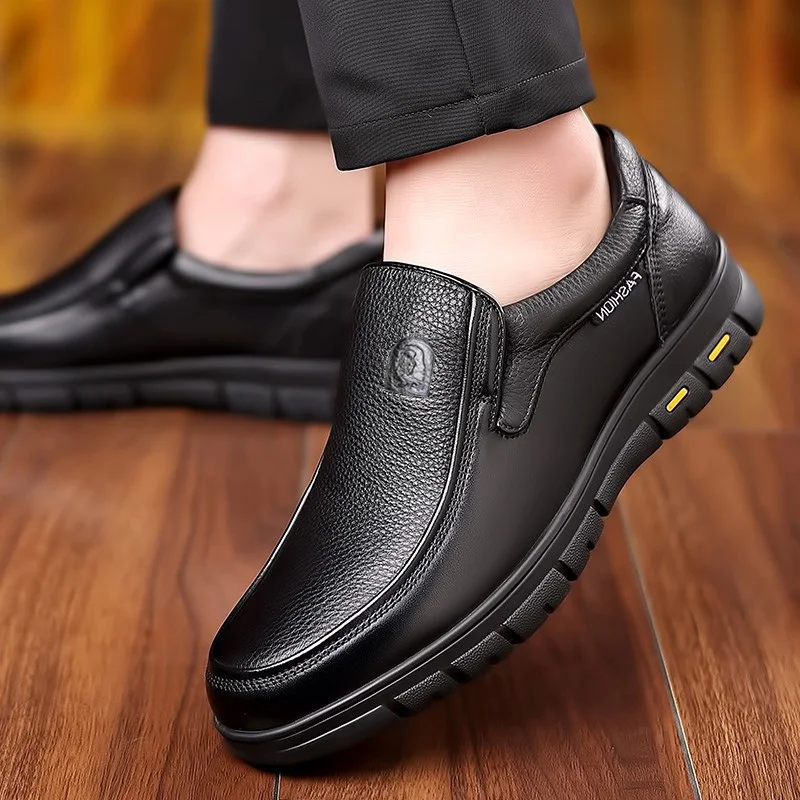 New Genuine Leather Casual Shoes For Men Flat Platform Walking Shoes Outdoor Footwear Loafers Breathable Sneakers zapatos hombre