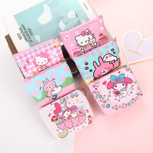 Кошелек Hello Kitty, кошельки, Мультяшные животные, ПУ, мелодия, симпатичный кошелек, сумка для ключей, сумка для хранения, Милая мини-сумка Sanrio Kuromi