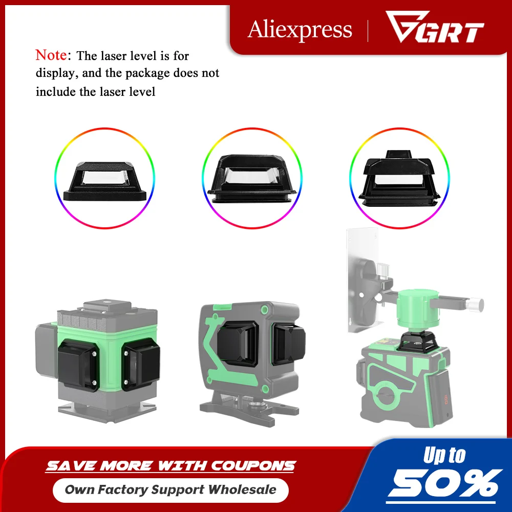 12/16 Lines Laser Level Protective Glasses Vertical and Horizontal Lasers Glass Protective Cover Accessories laser level