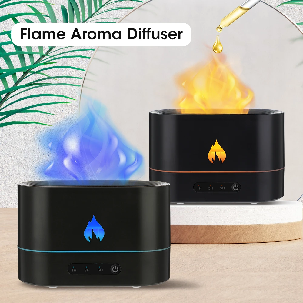 Fire Effect Aroma Diffuser Aromatherapy Simulation Flame USB Air