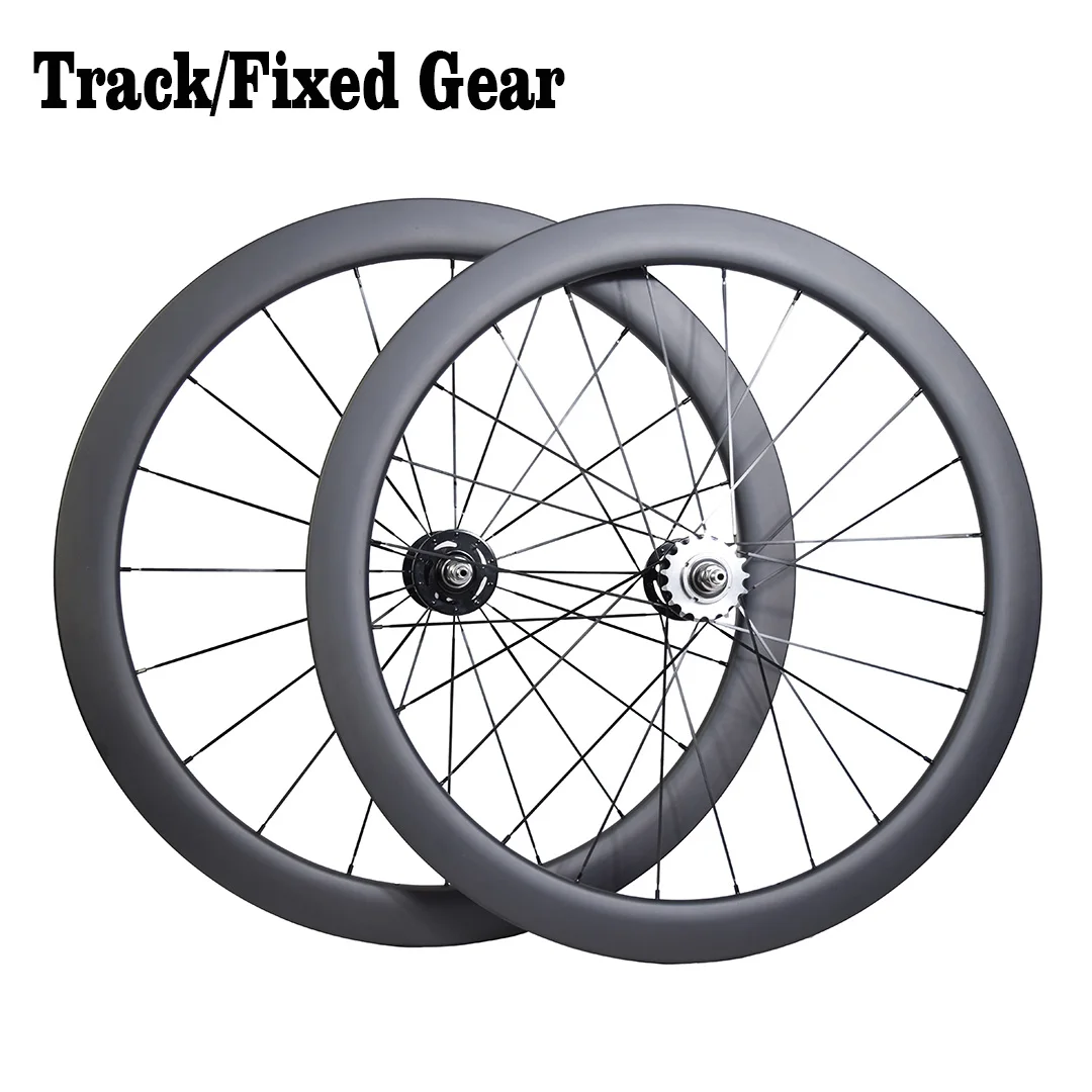 Fixed Gear Carbon Wheels 50mm 60mm 88mm Depth Clincher Tubular 23mm 25mm Width Track fixed gear carbon wheels