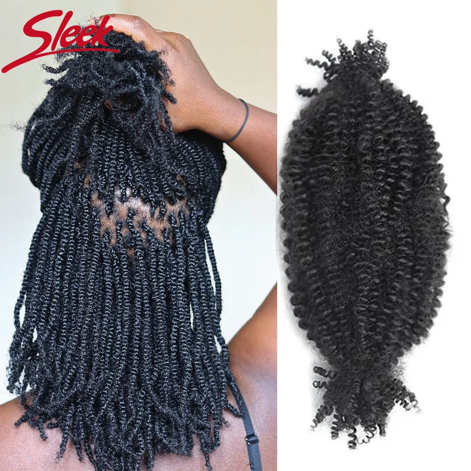 QVR-Tresses Crépues et Bouclées au Crochet, Mèches Afro 100% Naturelles, de 22 Pouces, 1 Pièce