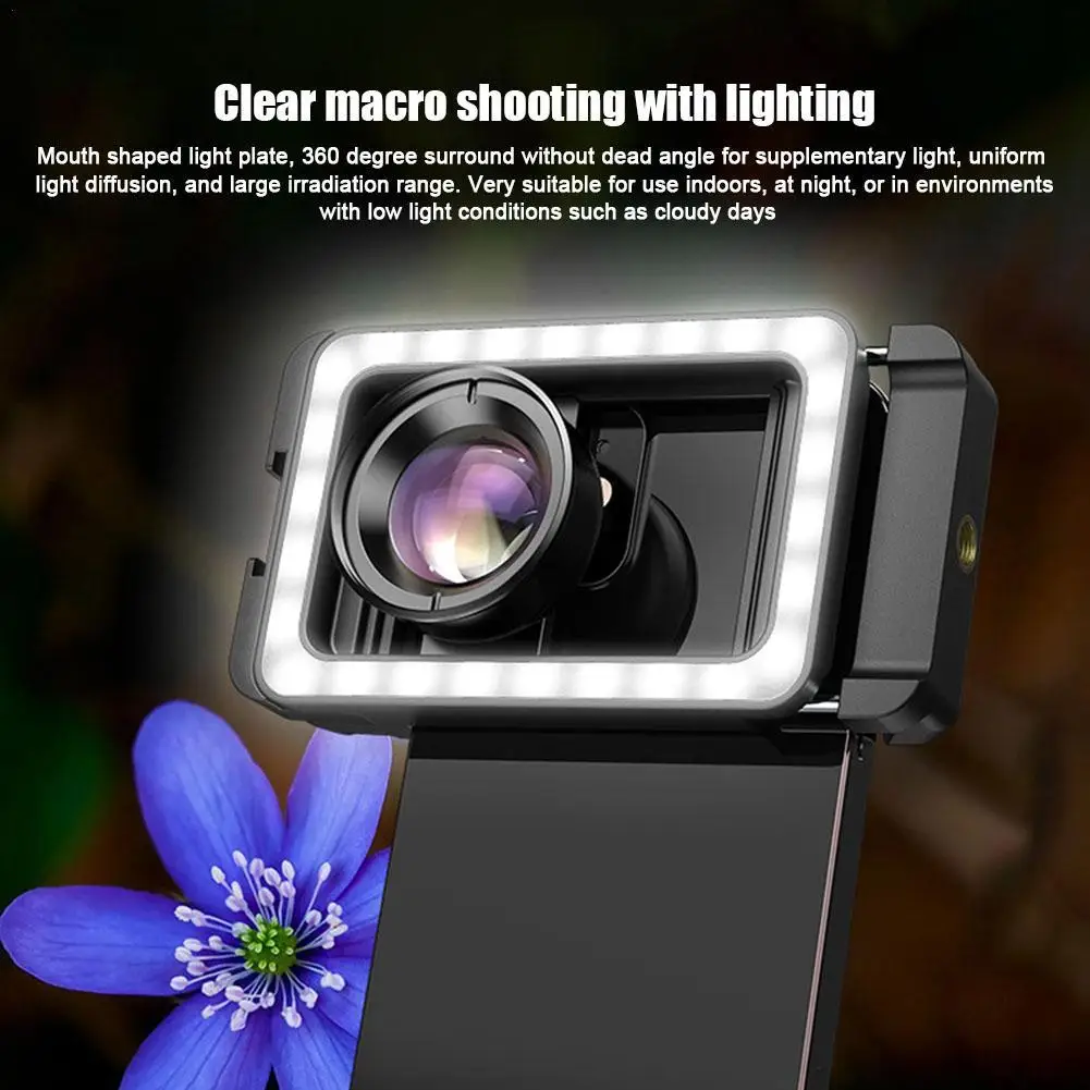 

1 Pcs New 3-in-1 Release Fill Light Mobile Phone Lens APEXEL Outdoor Mobile Phone Fill Light Clip Beauty Embroidery Fill Light