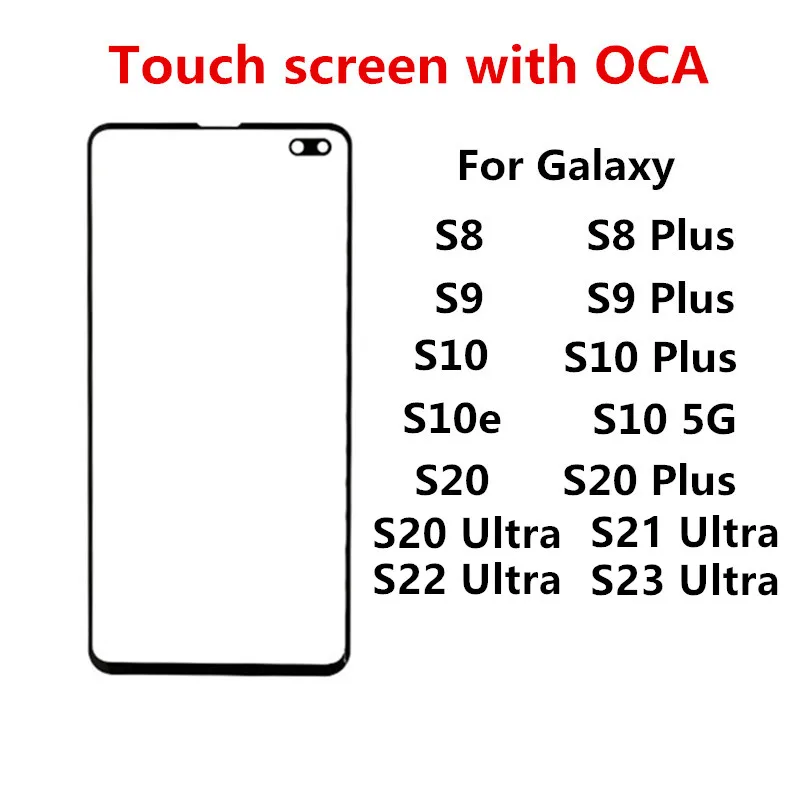 S22 S23 S21 Schermo Esterno Ultra Per Samsung Galaxy S10 5G S20 Plus S8 Plus S9 Pannello Tattile Anteriore Display Lcd Parti Di Riparazione + Oca