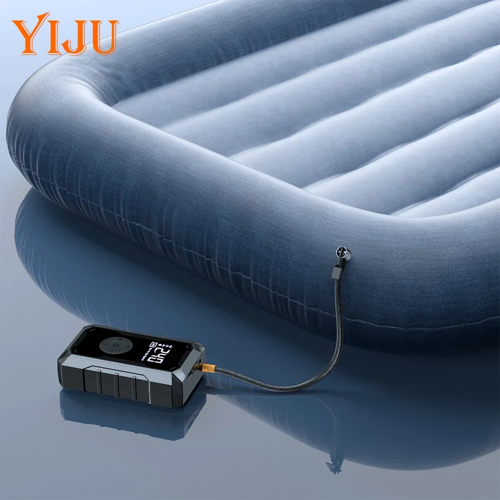 Car Jump Starter Air Pump Power Bank Lighting Portable Air Compressor 4 In 1 Cars Battery Starters Auto Tyre Inflator