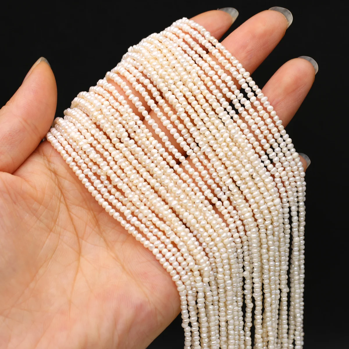 1.8-2mm Natural Freshwater Pearl Beads Irregural Natural Pearl Loose Beaded for Making DIY Jewerky Necklace Bracelet Accessories